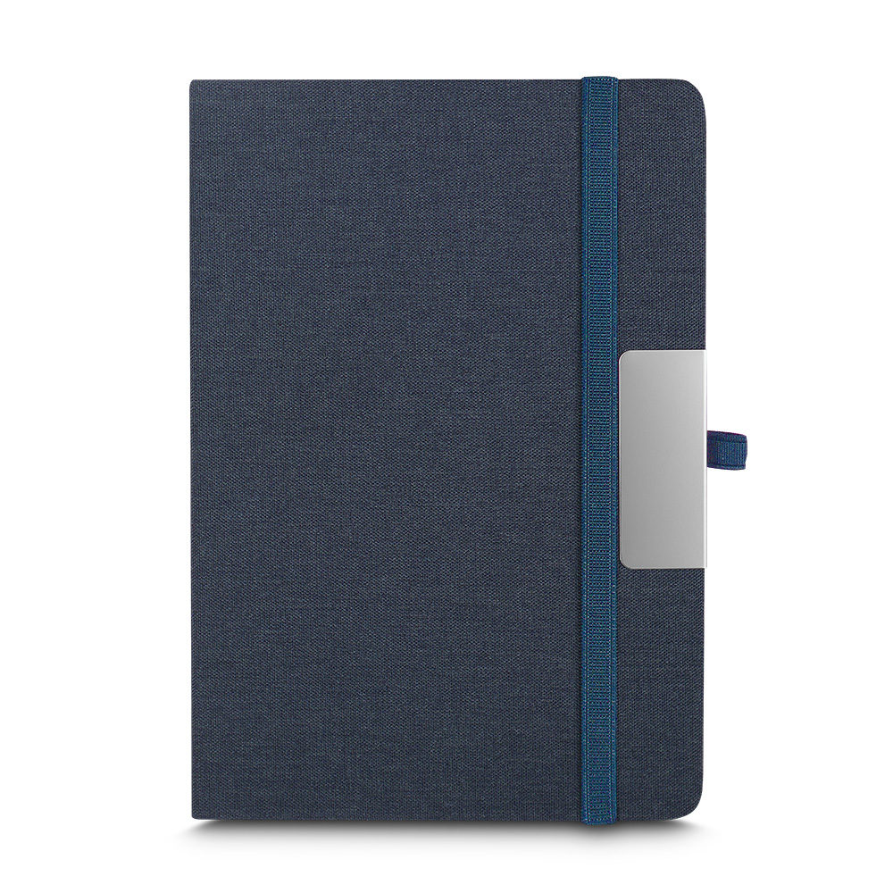 Kit Escritório A5 Capa em RPET e Caneta Metalica - Azul - Imagem 2