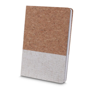 Kit Escritório A5 Capa em Cortiça e Caneta Plástica Reciclada - Bege