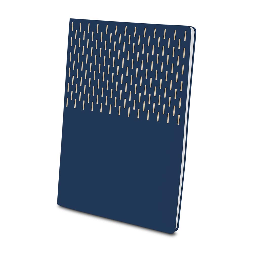 Kit Escritório A5 Capa em PU e Caneta Metalica - Azul - Imagem 3