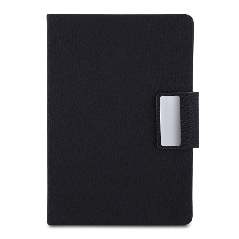 Kit escritório Caderno, Garrafa e Caneta Metalica - Preto - Imagem 2