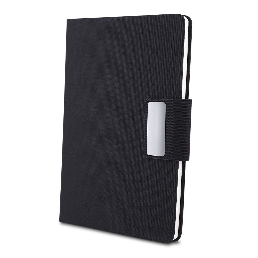 Kit escritório Caderno, Garrafa e Caneta Metalica - Preto - Imagem 3