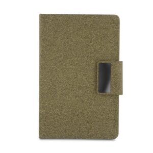 Caderno A5 em PU e fibra de café ou chá - Café