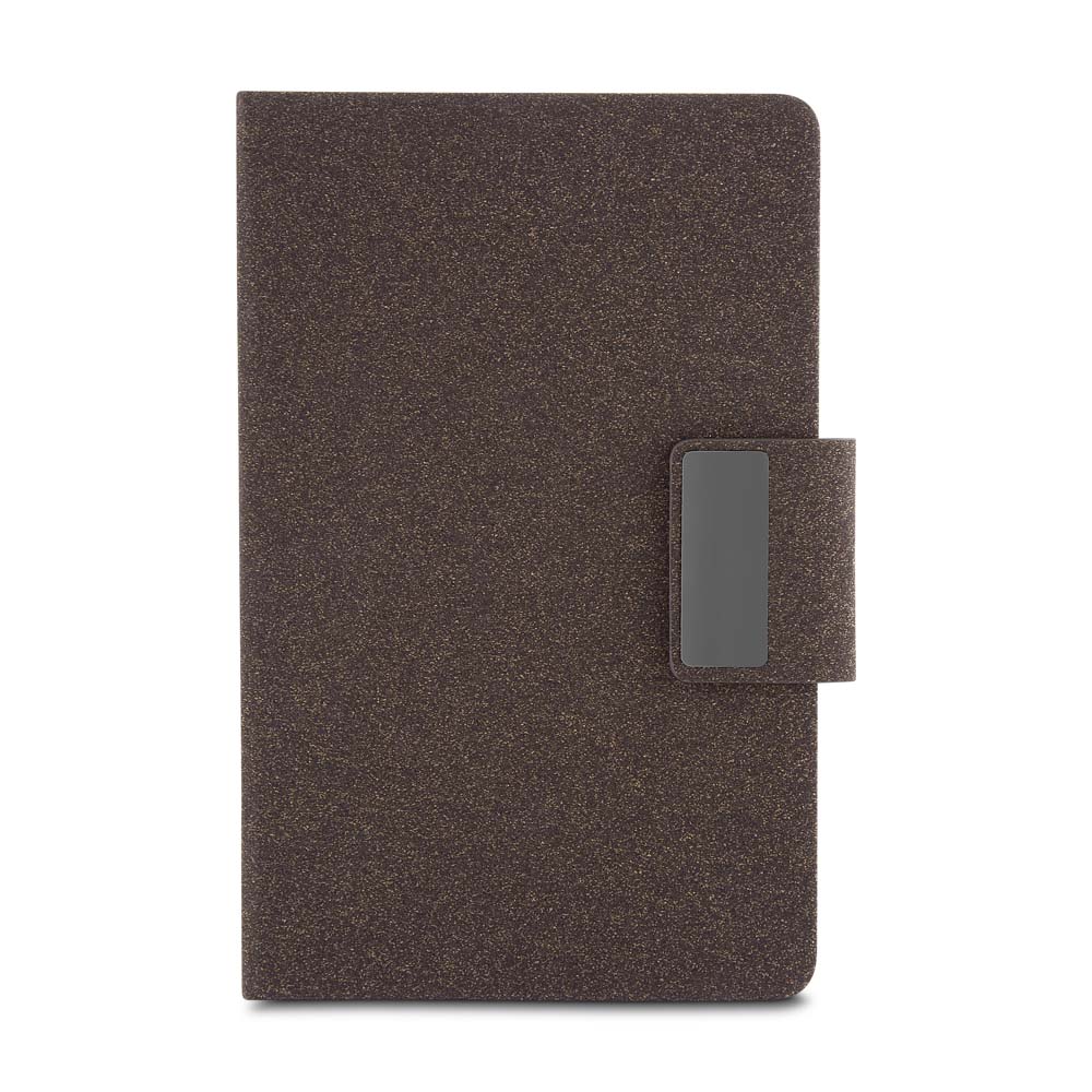 Kit escritório A5 em PU e fibra de café ou chá e Caneta Metalica - Café - Imagem 5