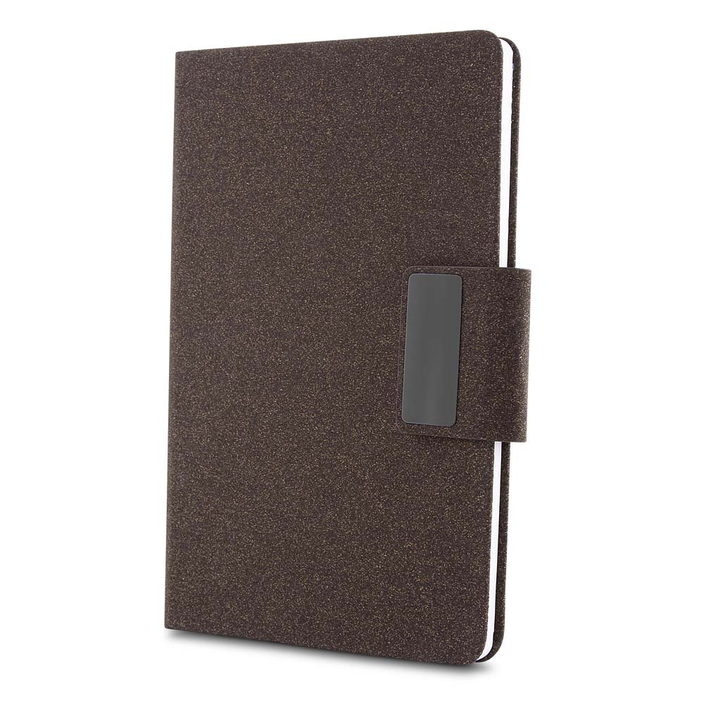 Kit escritório A5 em PU e fibra de café ou chá e Caneta Metalica - Café - Imagem 7